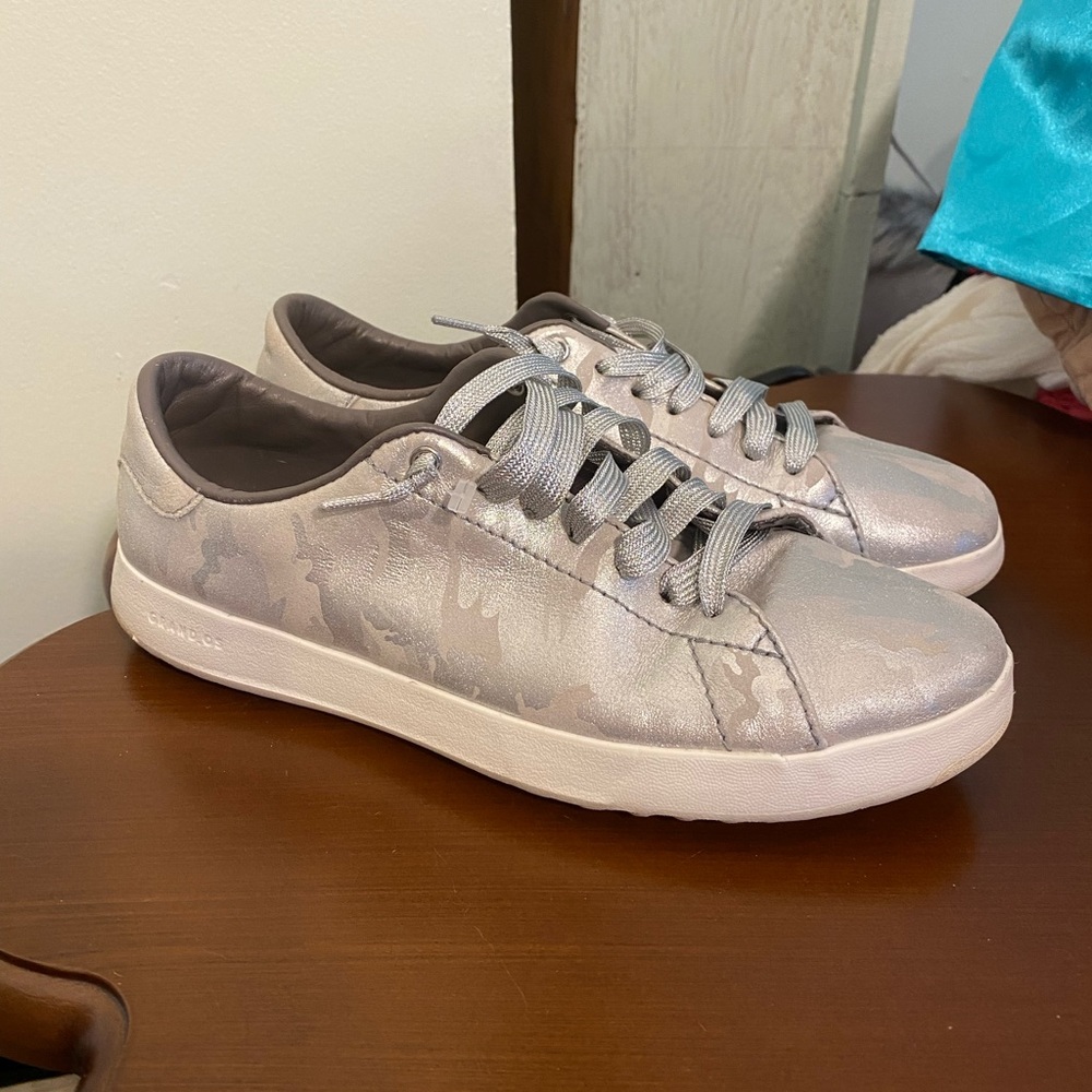 •Cole Haan• Silver Camo Grand Os Tennis Shoes